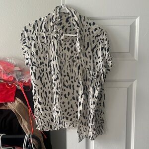 Rails Black and White Animal Print Shirt